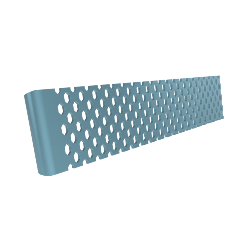 Borox Perforerat och ändbockat vägstål, perforated curb protectors